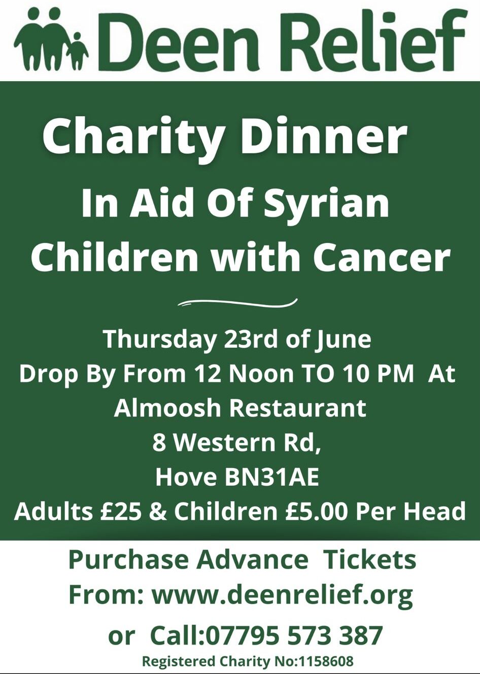 Deen Relief Charity Dinner Syrian Children with Cancer